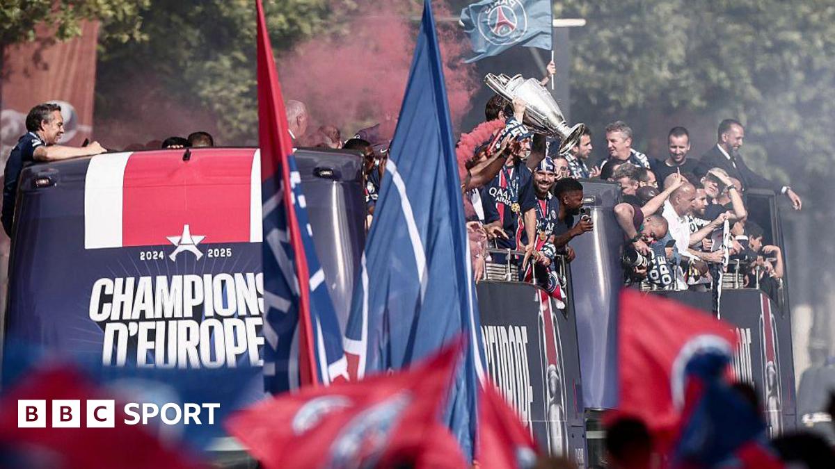 PSG celebrate Champions League victory with open-top bus parade in Paris